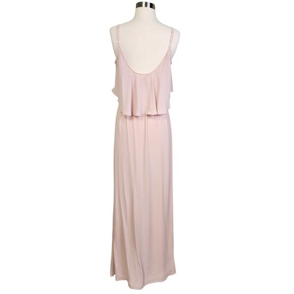 Show Me Your Mumu Womens Caitlin Ruffle Maxi Dress Size XS Dusty Blush Wedding - Picture 5 of 13